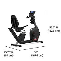 Vélo à position allongée 280 de Schwinn Fitness - Abonnement gratuit de 2 mois à JRNY*