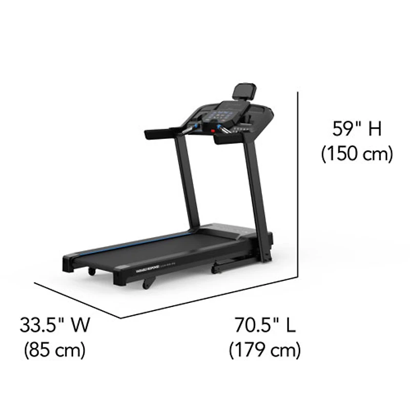 Horizon Fitness T101 Connect Folding Treadmill - Free 2-Month JRNY Membership*