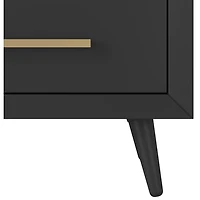 Table de chevet contemporaine à 2 tiroirs pour enfants Cranbrook - Ébène