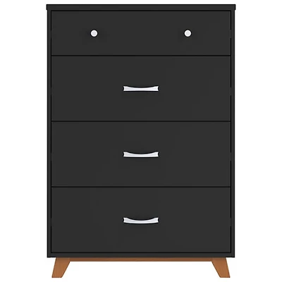 Commode contemporaine à 4 tiroirs pour enfants Soho - Ébène