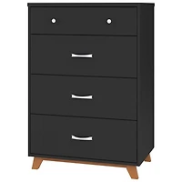 Commode contemporaine à 4 tiroirs pour enfants Soho - Ébène