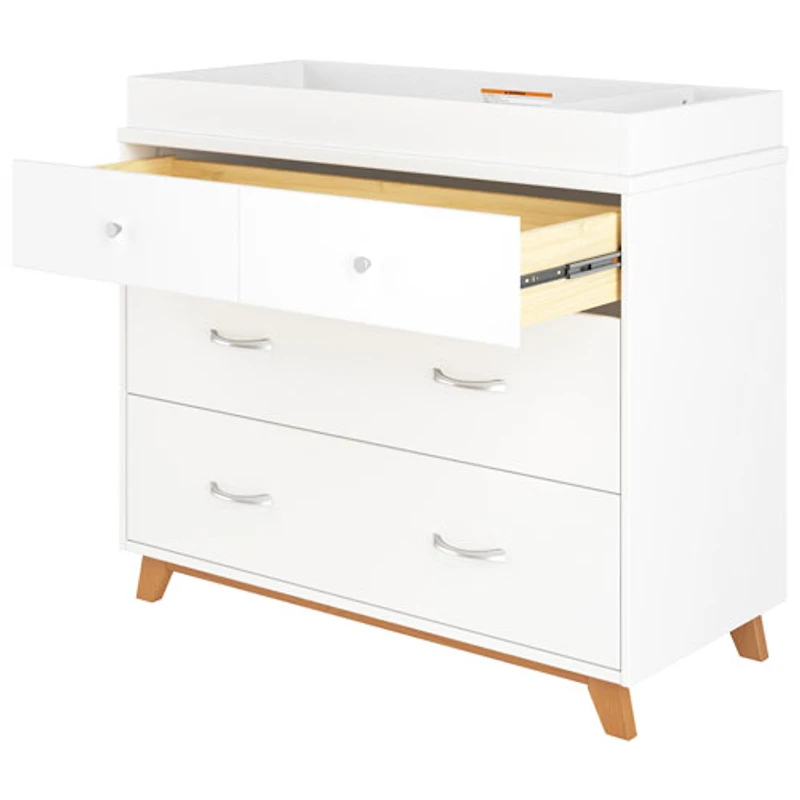 Commode moderne à 3 tiroirs pour enfants Soho - Blanc/naturel