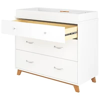 Commode moderne à 3 tiroirs pour enfants Soho - Blanc/naturel