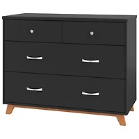 Commode moderne à 3 tiroirs pour enfants Soho - Ébène