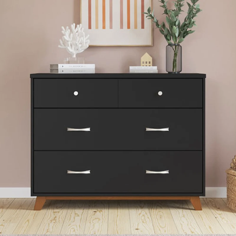 Commode moderne à 3 tiroirs pour enfants Soho - Ébène