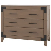Commode champêtre rustique à 3 tiroirs pour enfants Lucas - Bruyère poussiéreuse