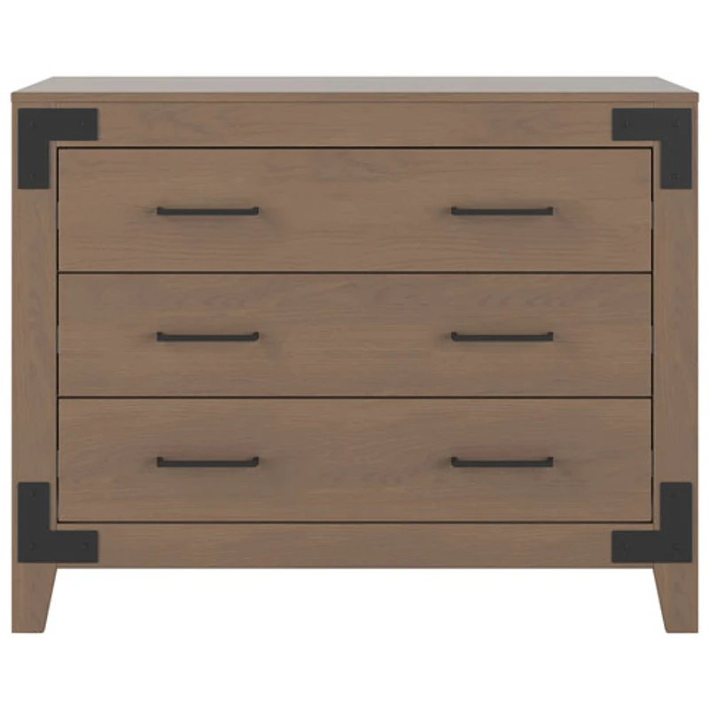 Commode champêtre rustique à 3 tiroirs pour enfants Lucas - Bruyère poussiéreuse