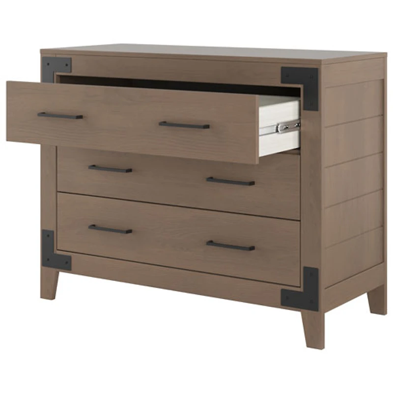 Commode champêtre rustique à 3 tiroirs pour enfants Lucas - Bruyère poussiéreuse