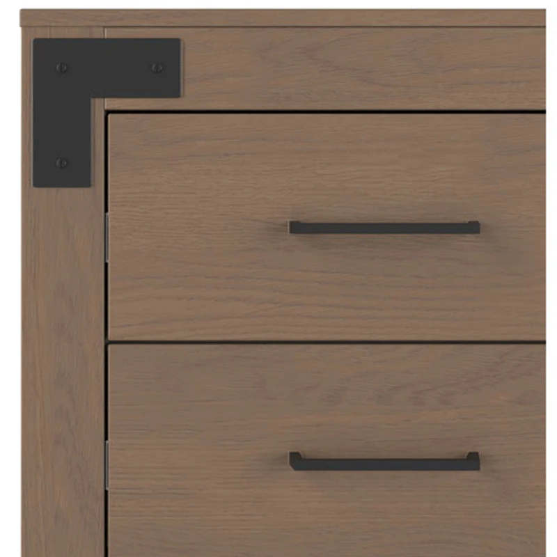 Commode champêtre rustique à 3 tiroirs pour enfants Lucas - Bruyère poussiéreuse