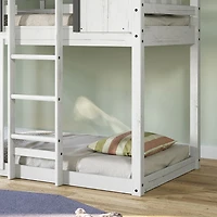 Farmhouse Modern Kids Bunk Bed - White/ Black