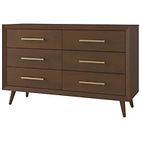 Commodes contemporaines à 6 tiroirs pour enfants Cranbrook - Marron grillé