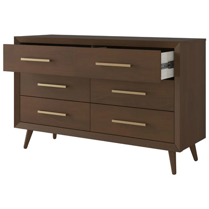 Commodes contemporaines à 6 tiroirs pour enfants Cranbrook - Marron grillé