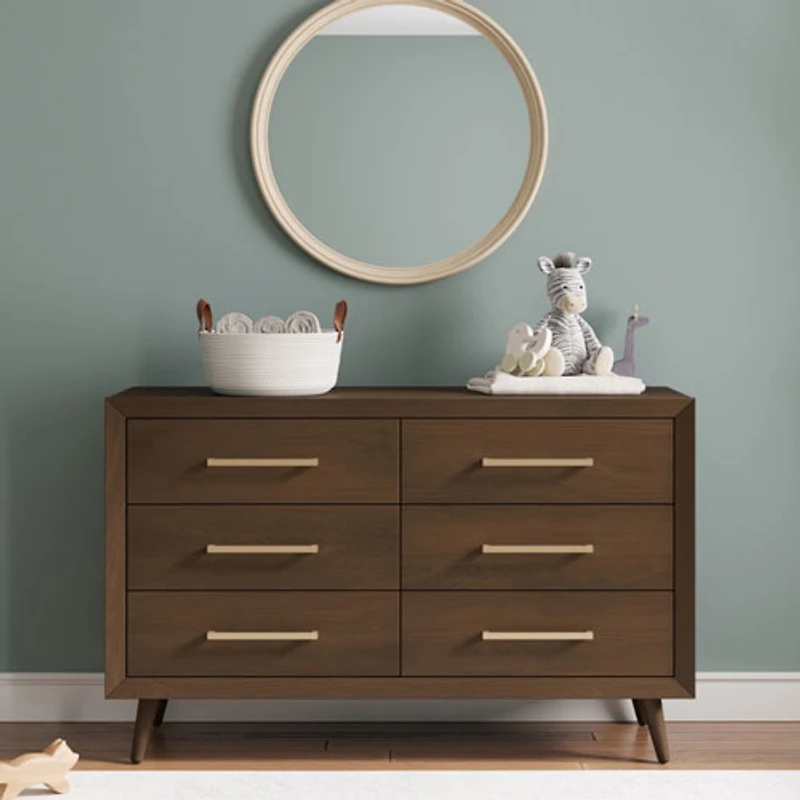 Cranbrook Contemporary 6-Drawer Kids Dressers - Toasted Chestnut