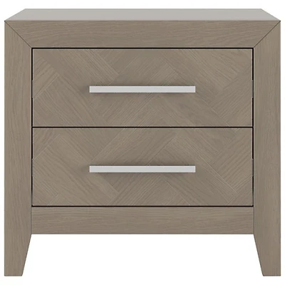 Table de chevet de style transitionnel à 2 tiroirs pour enfants Kieran - Gris croissant