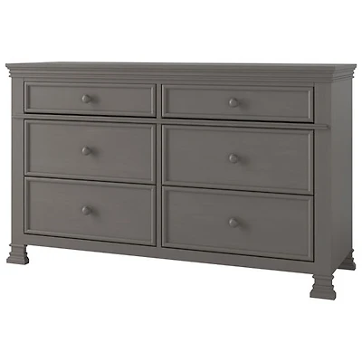 Commode traditionnelle à 6 tiroirs pour enfants Westgate - Gris Chelsea