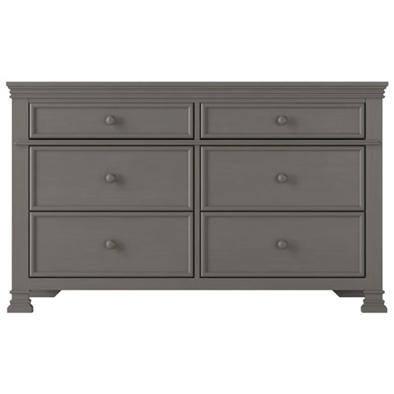 Commode traditionnelle à 6 tiroirs pour enfants Westgate - Gris Chelsea
