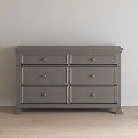 Commode traditionnelle à 6 tiroirs pour enfants Westgate - Gris Chelsea