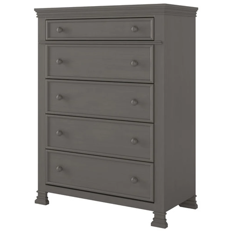 Commode traditionnelle à 5 tiroirs pour enfants Westgate - Gris Chelsea