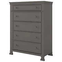 Commode traditionnelle à 5 tiroirs pour enfants Westgate - Gris Chelsea