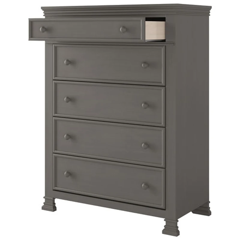 Commode traditionnelle à 5 tiroirs pour enfants Westgate - Gris Chelsea