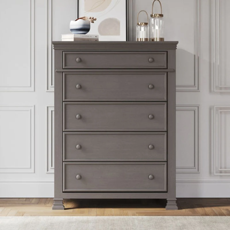 Westgate Traditional 5-Drawer Kids Chest - Chelsea Grey