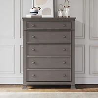 Westgate Traditional 5-Drawer Kids Chest - Chelsea Grey