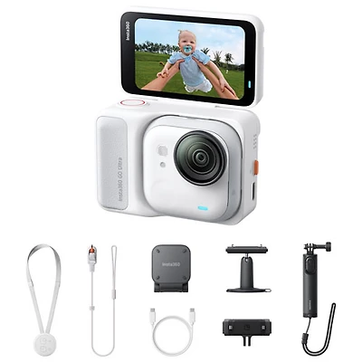 Ensemble de création pour caméra de sport étanche 4K 360° Go Ultra d'Insta360 - Blanc