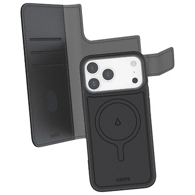 Étui-portefeuille 2-en-1 Switch de LBT avec MagSafe pour iPhone 17 Pro Max - Noir