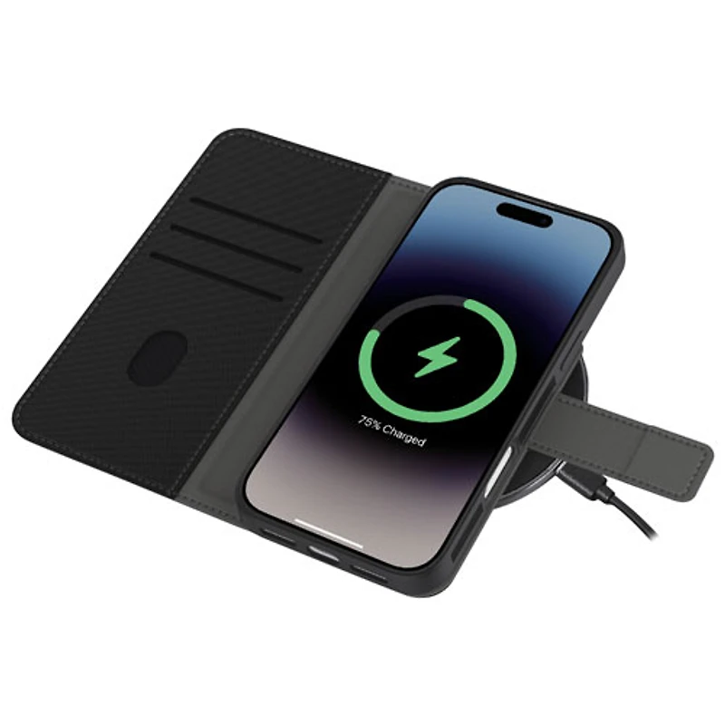 Étui-portefeuille 2-en-1 Switch de LBT avec MagSafe pour iPhone 17 Pro Max - Noir