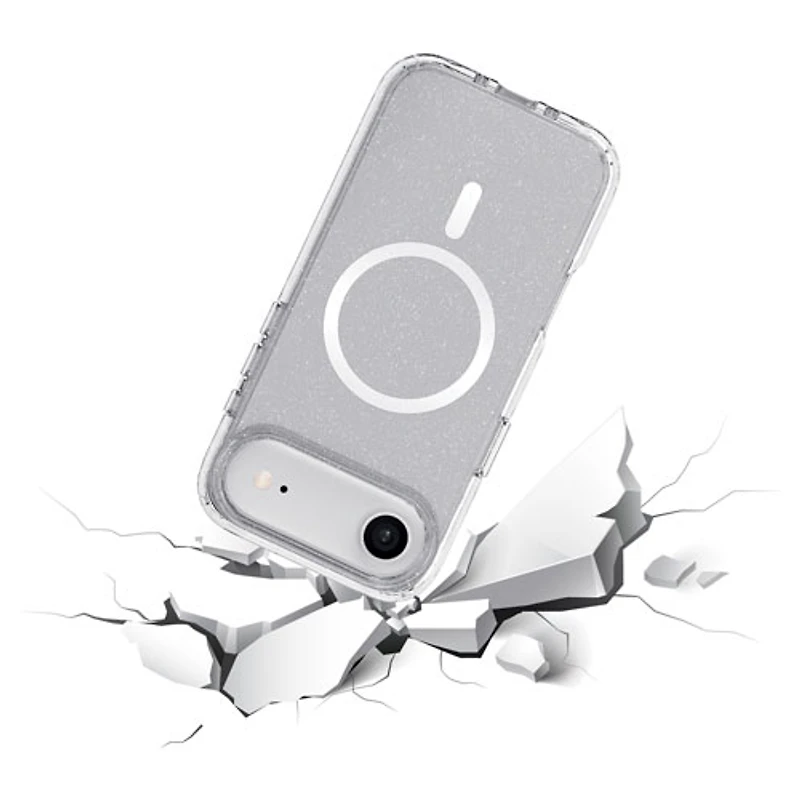 Étui rigide ajusté Glitz de TUFF8 avec MagSafe pour iPhone Air - Paillettes/Transparent