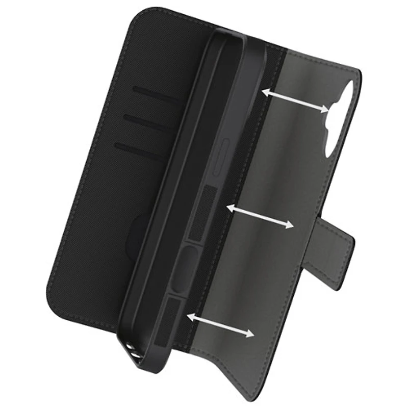 Étui-portefeuille Switch 2-en-1 de LBT avec MagSafe pour iPhone 17 - Noir