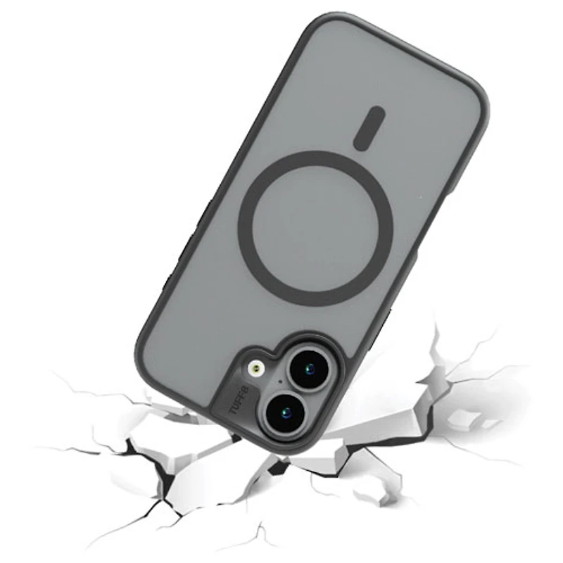 Étui souple ajusté GlideGuard de TUFF8 avec MagSafe pour iPhone 17 - Noir fumé