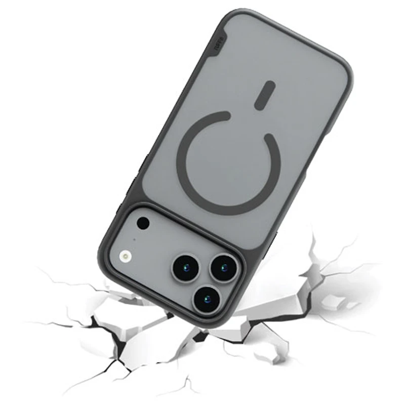 TUFF8 GlideGuard Fitted Soft Shell Case with MagSafe for iPhone 17 Pro Max - Smoke Black