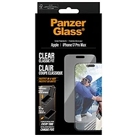 Protecteur d'écran en verre transparent à ajustement classique de PanzerGlass pour iPhone 17 Pro Max