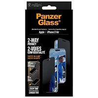 Protecteur d'écran en verre de confidentialité double sens de PanzerGlass pour iPhone Air