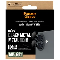 Protecteur d'objectif en métal noir Hoops de PanzerGlass pour iPhone 17
