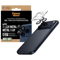Protecteur d'objectif en métal noir Hoops de PanzerGlass pour iPhone 17 Pro/17 Pro Max