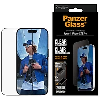 Protecteur d'écran en verre ultralarge de PanzerGlass pour iPhone 17/ Pro