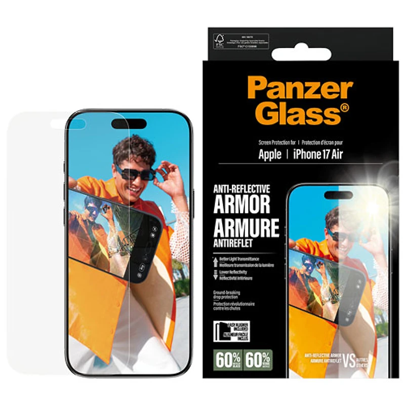 PanzerGlass Anti-Reflective Glass Screen Protector for iPhone Air