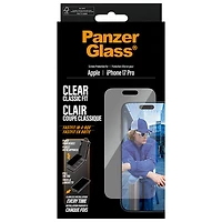 Protecteur d'écran en verre transparent à ajustement classique de PanzerGlass pour iPhone 17 Pro