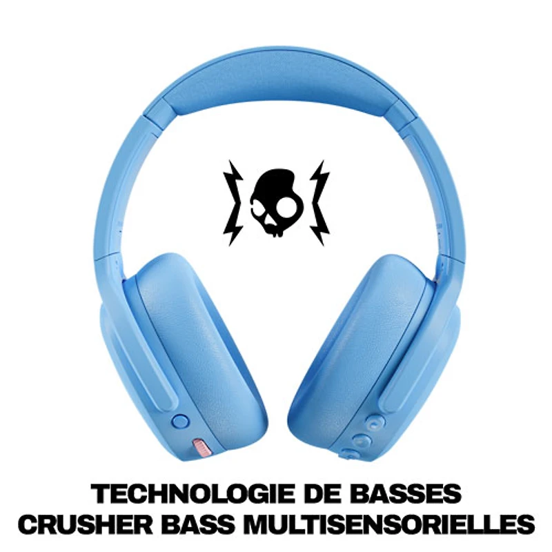 Casque d'écoute Bluetooth à suppression du bruit Crusher ANC 2 de Skullcandy - Bleu