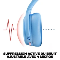 Casque d'écoute Bluetooth à suppression du bruit Crusher ANC 2 de Skullcandy - Bleu