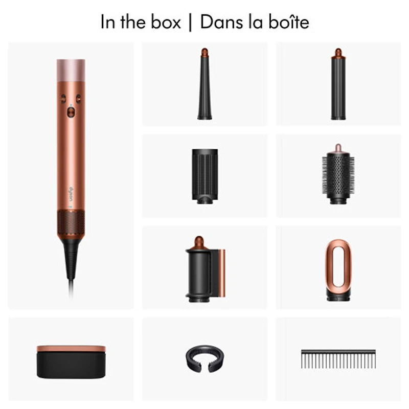 Sèche-cheveux et séchoir coiffant Airwrap i.d. de Dyson - Cheveux droits et ondulés - Édition spéciale - Soie ambrée