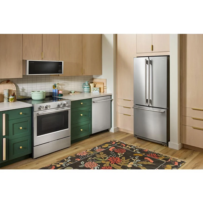 Kitchenaid 30" 19.7 Cu. Ft. French Door Refrigerator with Water Dispenser (KRFF330SPS) - PrintShield Stainless