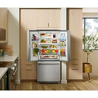 Kitchenaid 30" 19.7 Cu. Ft. French Door Refrigerator with Water Dispenser (KRFF330SPS) - PrintShield Stainless