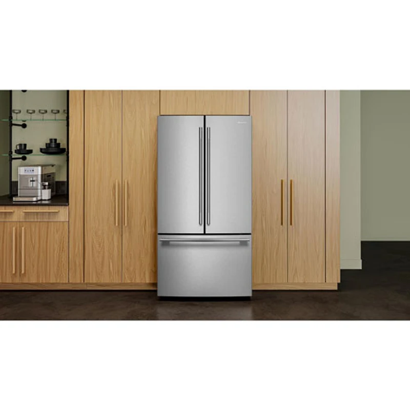 Kitchenaid 36" 30.5 Cu. Ft. French Door Refrigerator with Water Dispenser (KRFF336SPS) - PrintShield Stainless