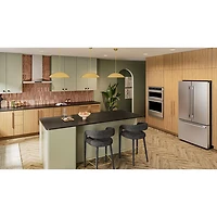 Kitchenaid 36" 30.5 Cu. Ft. French Door Refrigerator with Water Dispenser (KRFF336SPS) - PrintShield Stainless