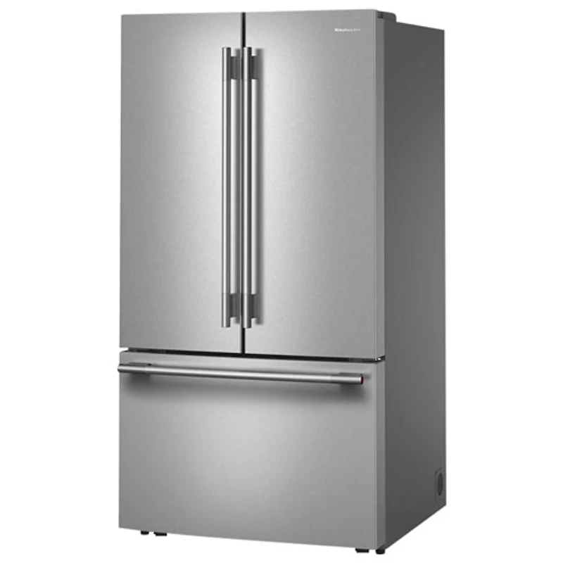 Kitchenaid 36" 30.5 Cu. Ft. French Door Refrigerator with Water Dispenser (KRFF336SPS) - PrintShield Stainless