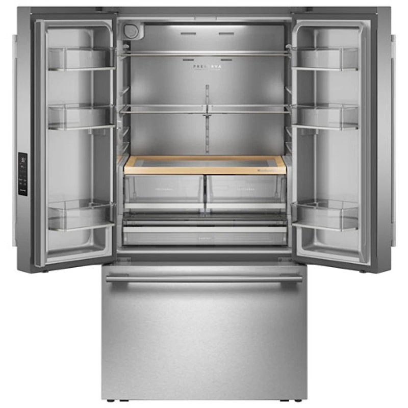 Kitchenaid 36" 30.5 Cu. Ft. French Door Refrigerator with Water Dispenser (KRFF336SPS) - PrintShield Stainless