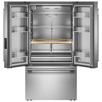 Kitchenaid 36" 30.5 Cu. Ft. French Door Refrigerator with Water Dispenser (KRFF336SPS) - PrintShield Stainless